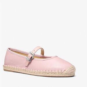Michael Kors Lynn Smokey Rose Espadrille Ballet Flat with Silver Accent.